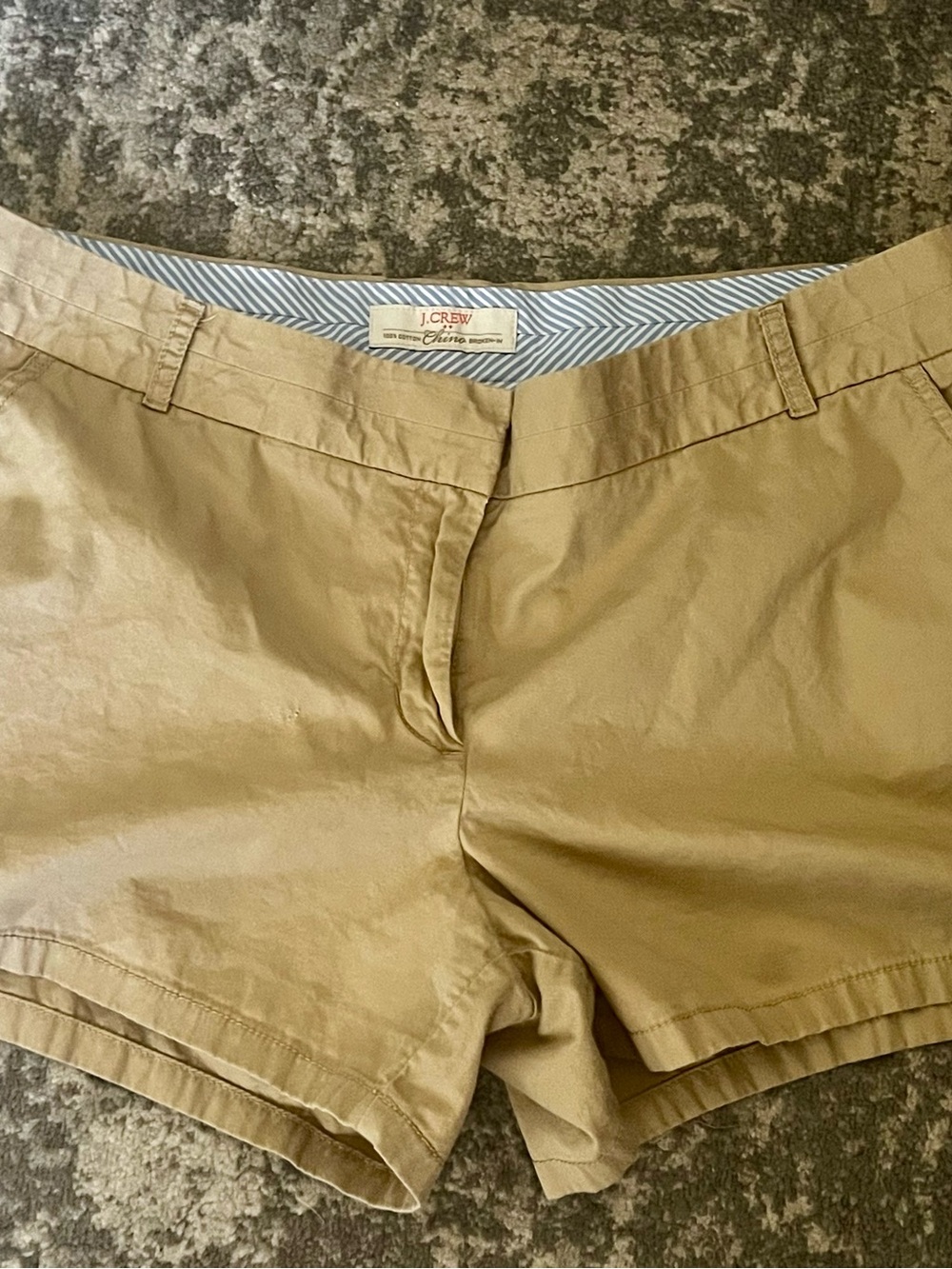 J. Crew Women's Khaki and Navy Chino Shorts